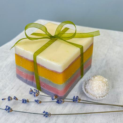 Candle beige square shape