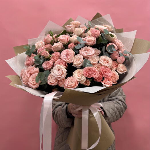 Букет из роз бомбастик