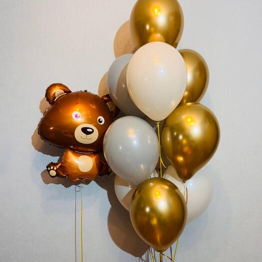 Воздушные шарики с медведем