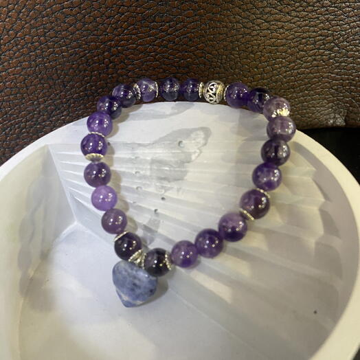 Браслет из натурального камня аметист