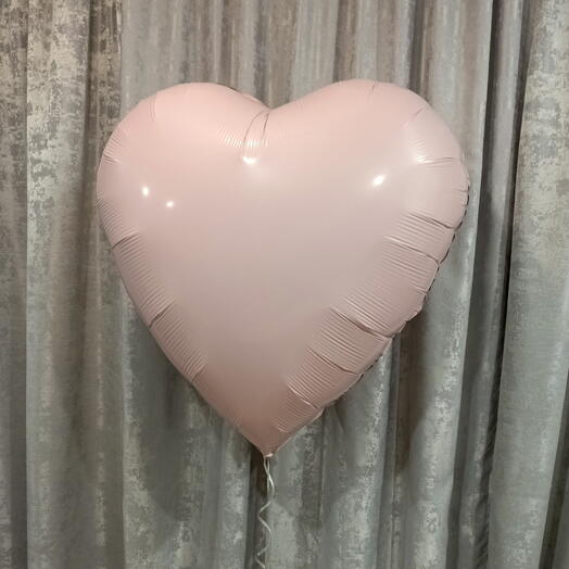Сердце 90см, пыльная роза