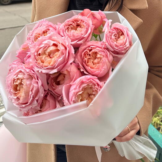 Букет кустовой пионовидной розы Джульетта 😍