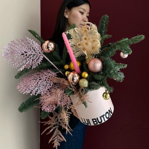 Композиция "Красочная зима"