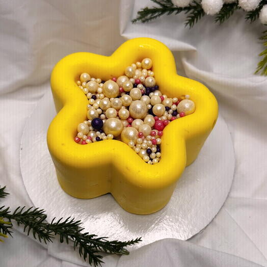 Бенто торт птичье молоко со вкусом манго звезда