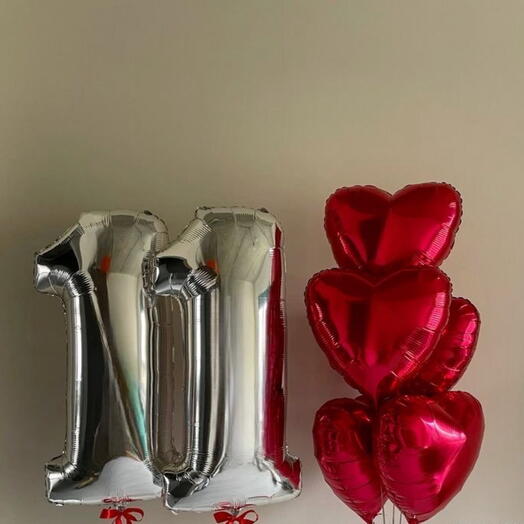 Цифра с сердечками