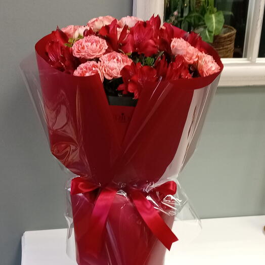 Букет "Пламенное сердце"