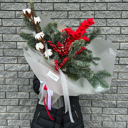 Bouquet invernale "Natale Rosso"