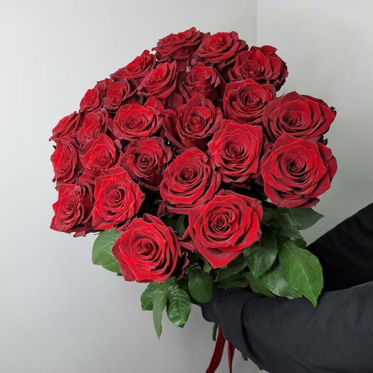 25 крупных роз Эквадор 50 см