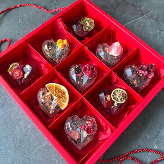 Premium большой набор с сердцами «лучшее лучшим»