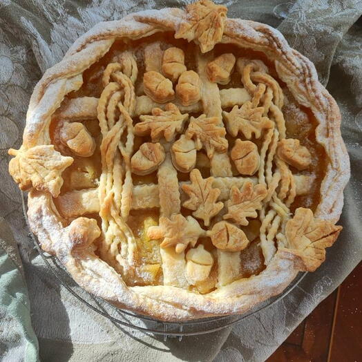 Пирог фруктовый " Яблоко и  маракуйя"