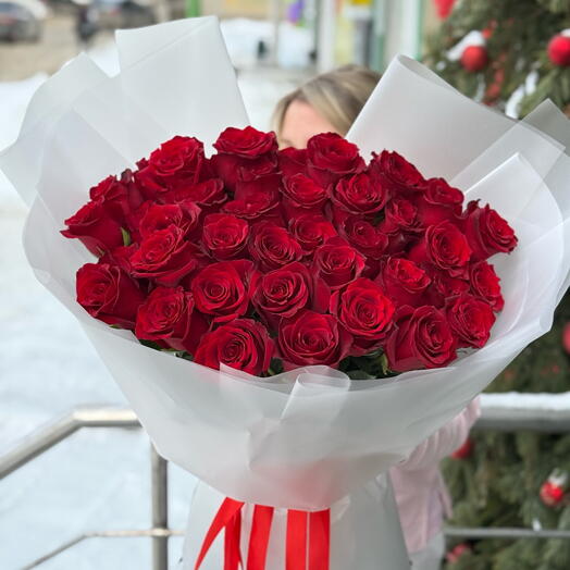 Красные розы ЭКВАДОР (39шт)