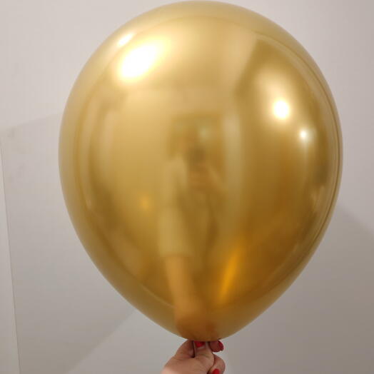 Шар гелиевый, золото, металлик