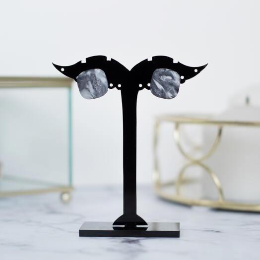 Серьги гвоздики «Мрамор»