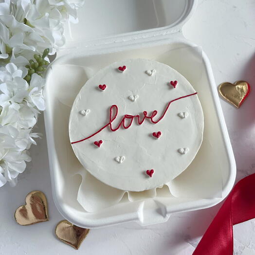 Бенто торт love в подарок девушке