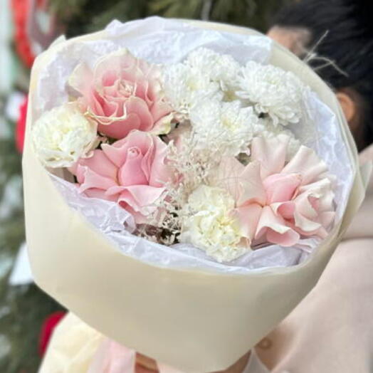 Воздушный букет с ковылем для нее💕
