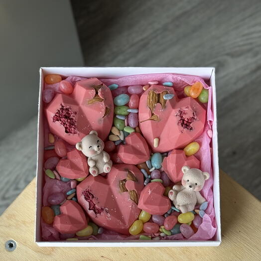 Шоколадный набор: «Моей Клубничке»