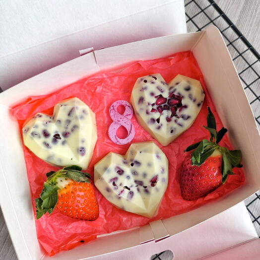 Гранат в белом шоколаде к 8 марта