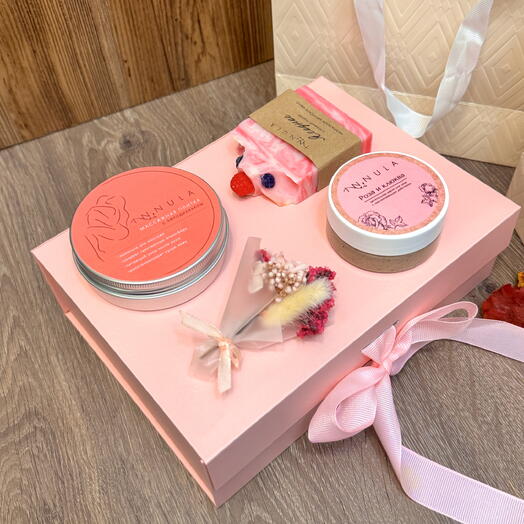 Подарочный набор косметики «Розовый релакс», бьюти бокс, подарок на праздник