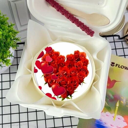 Бенто-торт девушке «Сердце🌹»