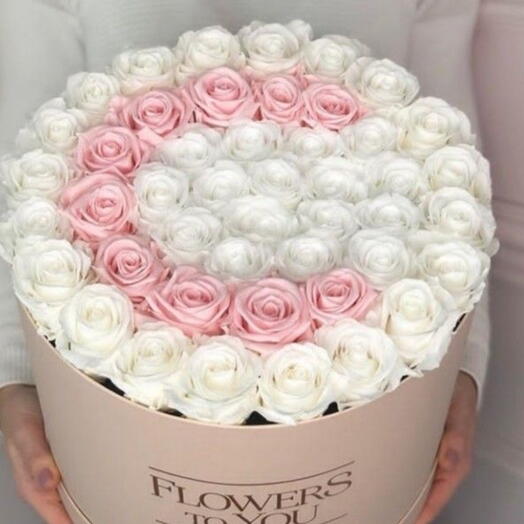 Flowers in a box with any letter