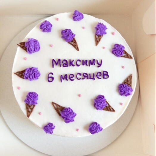 Бенто торт детский на месяца «Мороженое»