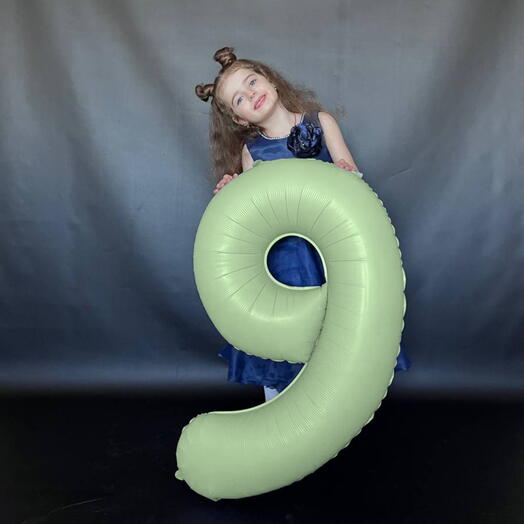Шар Цифра олива 9