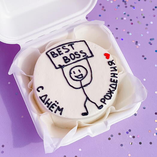 Бенто торт «Best boss» начальнику, директору