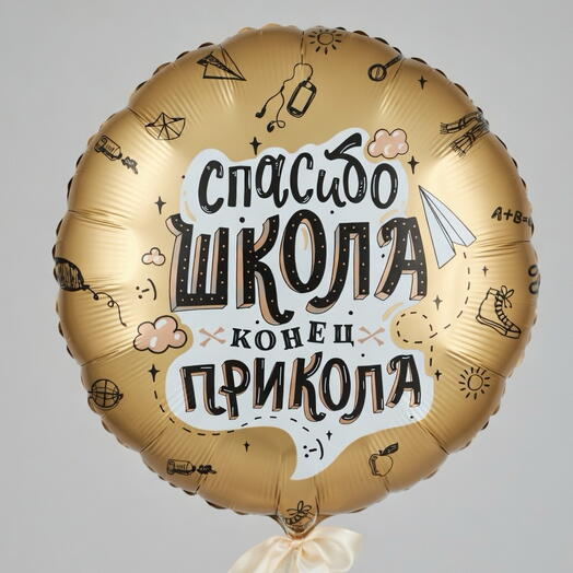 Воздушный шар на выпускной, школа - 46 см