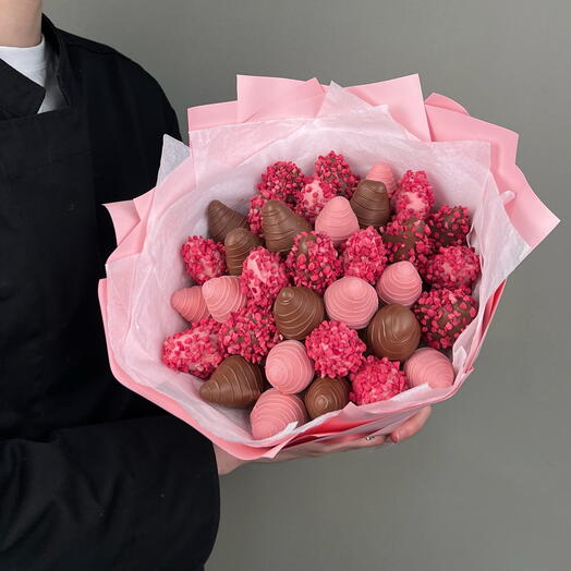 Букет из клубники в шоколаде 36 ягод Raspberry FW141