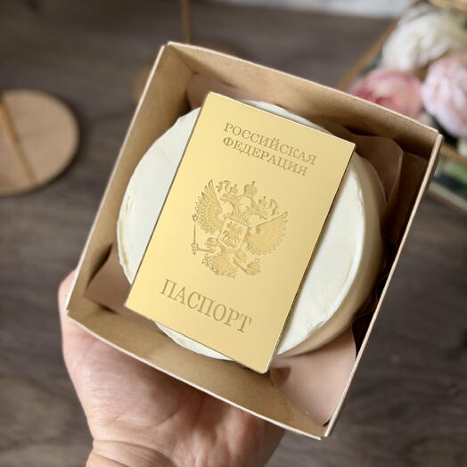 Бенто торт с зеркальным паспортом