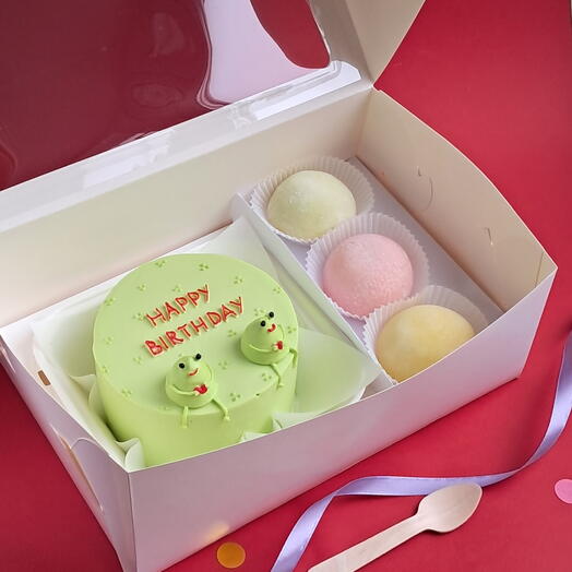 Набор бенто Happy birthday с лягушками и 3 моти