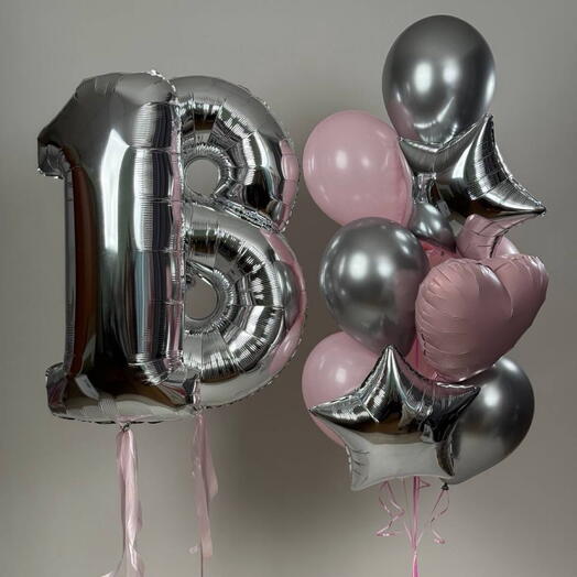 Набор шаров «Silver Pink 18»