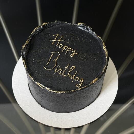 Бенто торт 12 см черный happy birthday