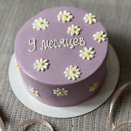 Нежный бенто-торт с ромашками