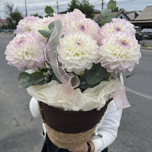 🌸 Белое облако — композиция в кашпо