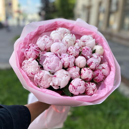Букет пионов 25 штук