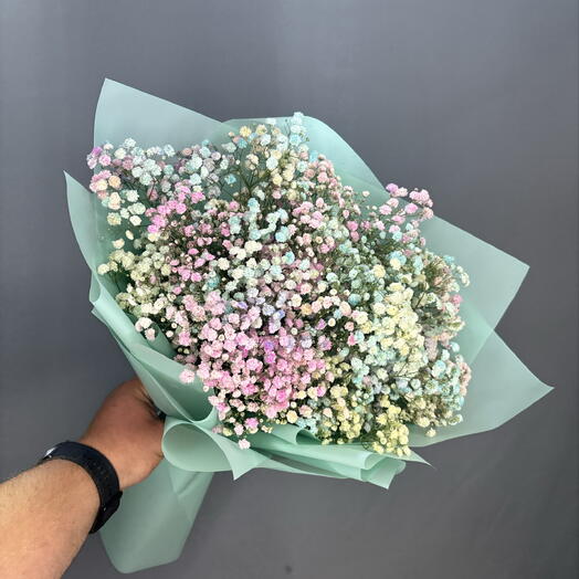 Букет радужных гипсофил