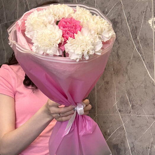 Букет «Ромашка из диантусов»
