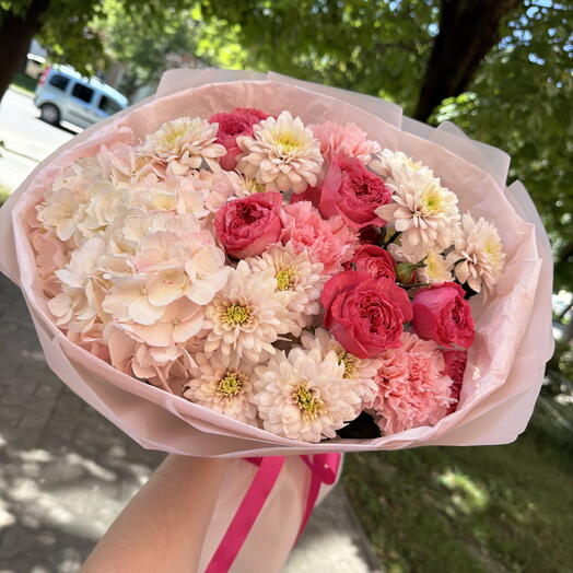 Микс букет «Розовое облако»