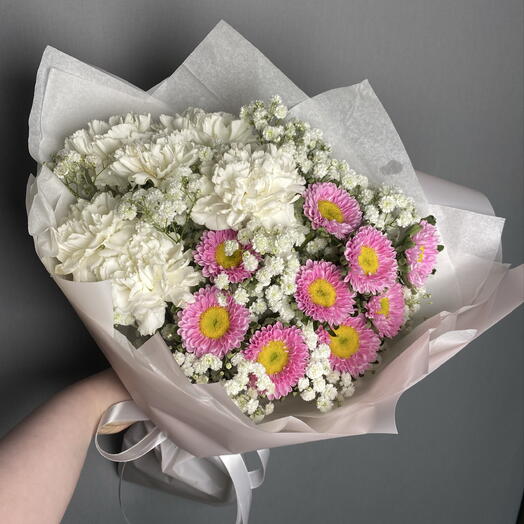 Букет ароматный из стойких цветов💕 Диантусы и астранции 💕