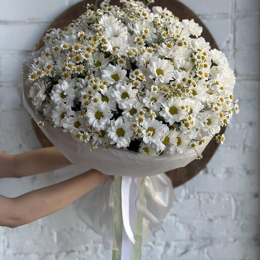 Моно с кустовыми хризантемами и танацетумом🌼