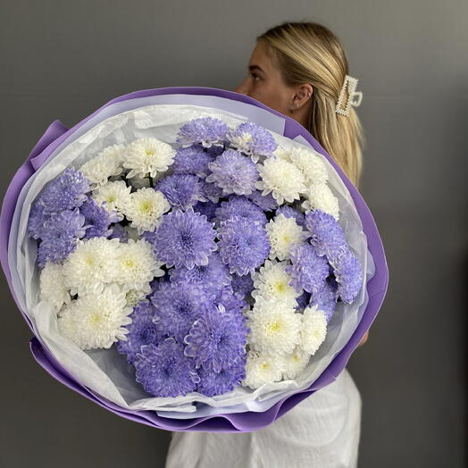 Букет моно « Хризантемы»💜