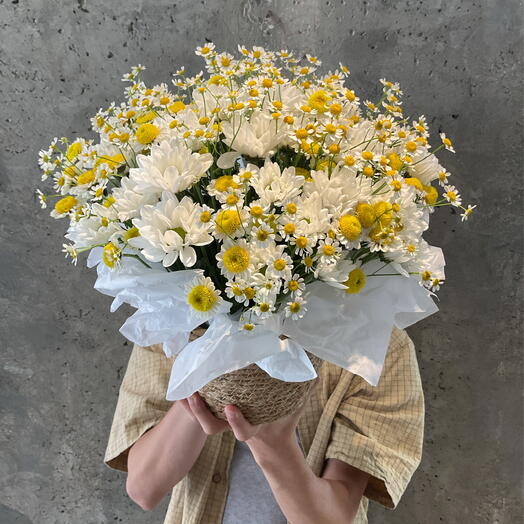 Корзина с ромашками 🌼