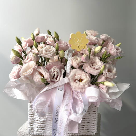 Нежная корзинка эустом 🎀