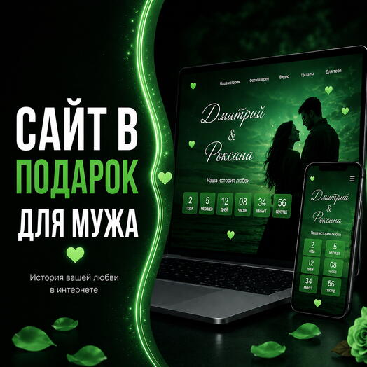 Сайт-подарок для мужа 🎁