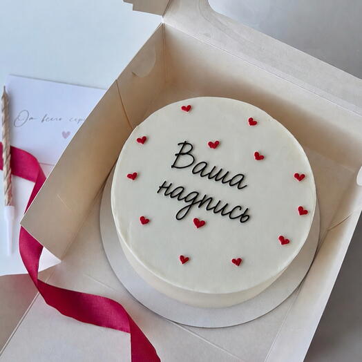 Хит! Торт 800г Шоколадный с вишней, с вашей надписью