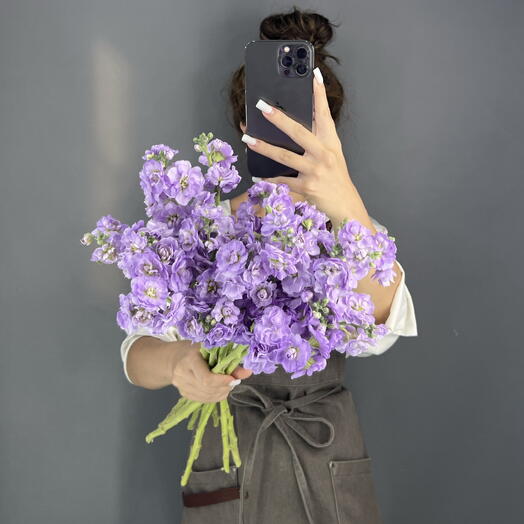 Монобукет💜 Маттиола 9 шт