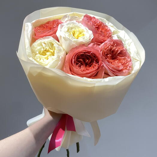 Букет из пионовидных роз 💐🌸