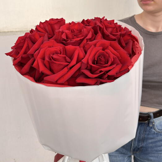 Монобукет из бордовых французских роз🌹