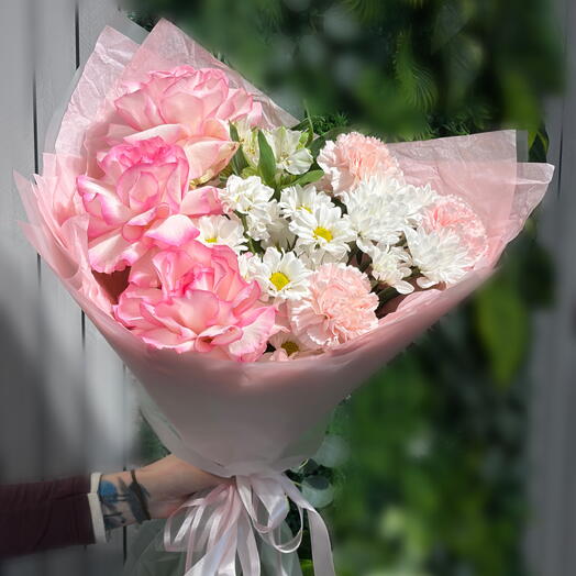 Букет с французской розой🌸
